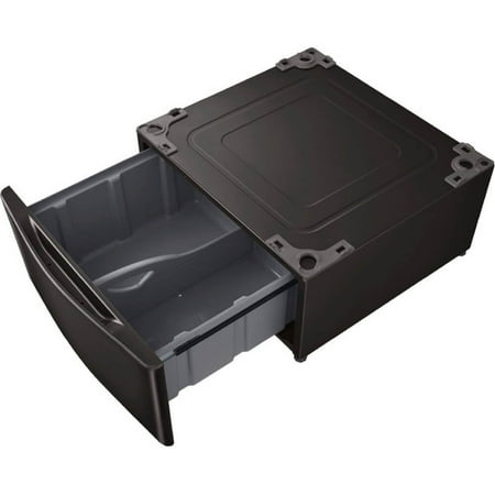 LG - 29" Laundry Pedestal With Storage Drawer - Black Steel