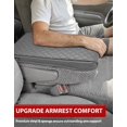 thumbnail image 6 of KBH Center Console Cover for Chevy Silverado GMC Sierra 1999-2007, Avalanche Suburban Tahoe 2002-2006, PU Leather Middle Console Armrest Cover for Truck, Gray (Fits Jump Seat Console Only), 6 of 7