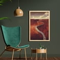 thumbnail image 2 of Fantasy Wall Art with Frame, Absurd Scenic Road with Truck Extreme Winding Curve on Cliffs Theme Print, Printed Fabric Poster for Bathroom Living Room, 23" x 35", Dark Orange Cream, by Ambesonne, 2 of 2