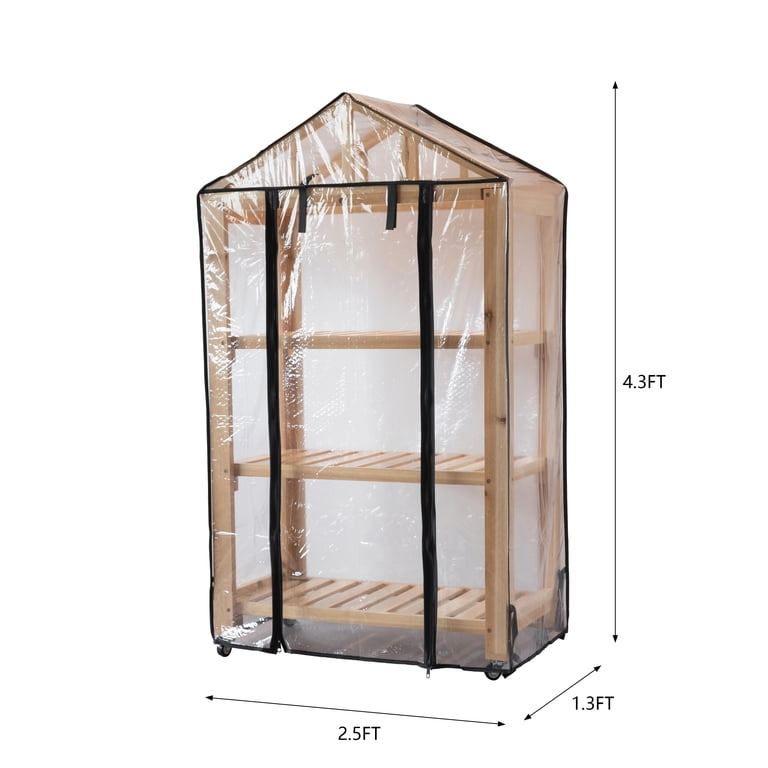 Expert Gardener Outdoor 3-Tier A-frame Greenhouse with Protective