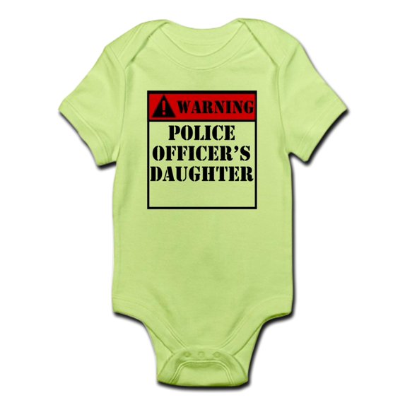 CafePress - Warning Police Officers Daughter Body Suit - Baby Light Bodysuit