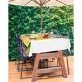 thumbnail image 3 of nqOlkjepod Summer Lemon Outdoor Tablecloth with Umbrella Hole & Zipper, Yellow Watercolor Pastel Country Retro Rectangle Table Cover 60x84 Inch, Dining Waterproof Table Cloth Protector for Patio, 3 of 7