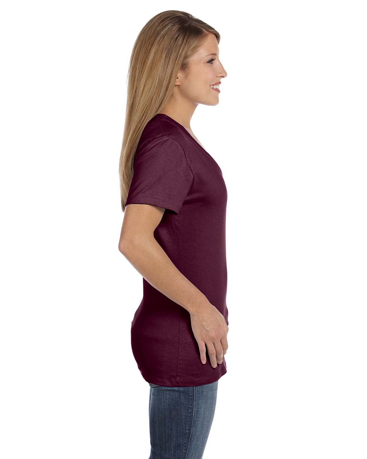 Hanes Women's Nano-T V-Neck T-Shirt - image 2 of 2