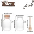 thumbnail image 4 of 6 Pack 100ml Matte Plastic Bath Salt Bottle Jar Empty Kitchen Storage Containers Jars with Cork and Spoon 1PC Label for Spices Salt Body Care, 4 of 5