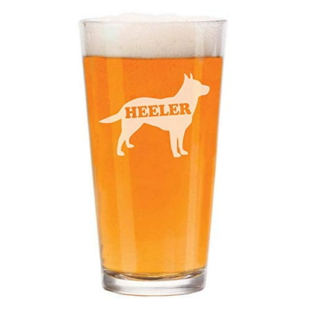 

16 oz Beer Pint Glass Australian Cattle Dog HEELER