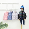 thumbnail image 4 of Esaierr 1-9T Baby Boys Girls Puffer Down Vest Autumn Winter Sleeveless Outerwear Jacket Kids Toddler Warm Coat with Zipper High Neck Thick Snow Waistcoat, 4 of 8