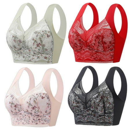 Bigersell Backless Sports Bra in Clearance Fashion Women Lace Solid Color Bra and Lingerie Underwear Underwire Bras Lace Bra Style F-689 Multicolor 3XL