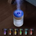 thumbnail image 1 of Humidificador de grietas volcánicas con atomizador y llama de color, capacidad del tanque de agua: 250 ml., 1 of 7