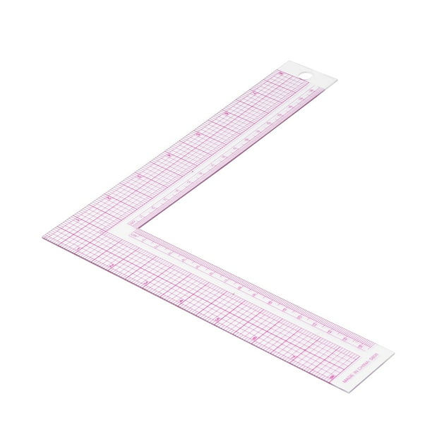 Herwey Plastic L Square Shape Ruler French Curve Sewing Measure Professional Tailor Craft Tool Curve Ruler Sewing Ruler