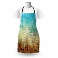 thumbnail image 3 of Colorful Apron, Abstract Creative Weathered Design Grunge Effect Contemporary Art, Unisex Kitchen Bib with Adjustable Neck for Cooking Gardening, Adult Size, Brown Yellow, by Ambesonne, 3 of 4