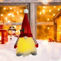 Steadline LED Illuminated Christmas Gnome - 29CM Plush Santa Decoration with Light-Up Feature - Battery Powered Festive Table Accent - Indoor Holiday Night Light Display