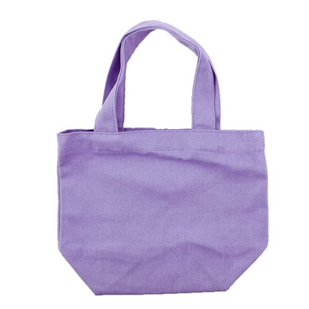 - Travel School Office Cosmetic Lunch Box Holder Sundries Storage Handbag Canvas Tote Bag Purple