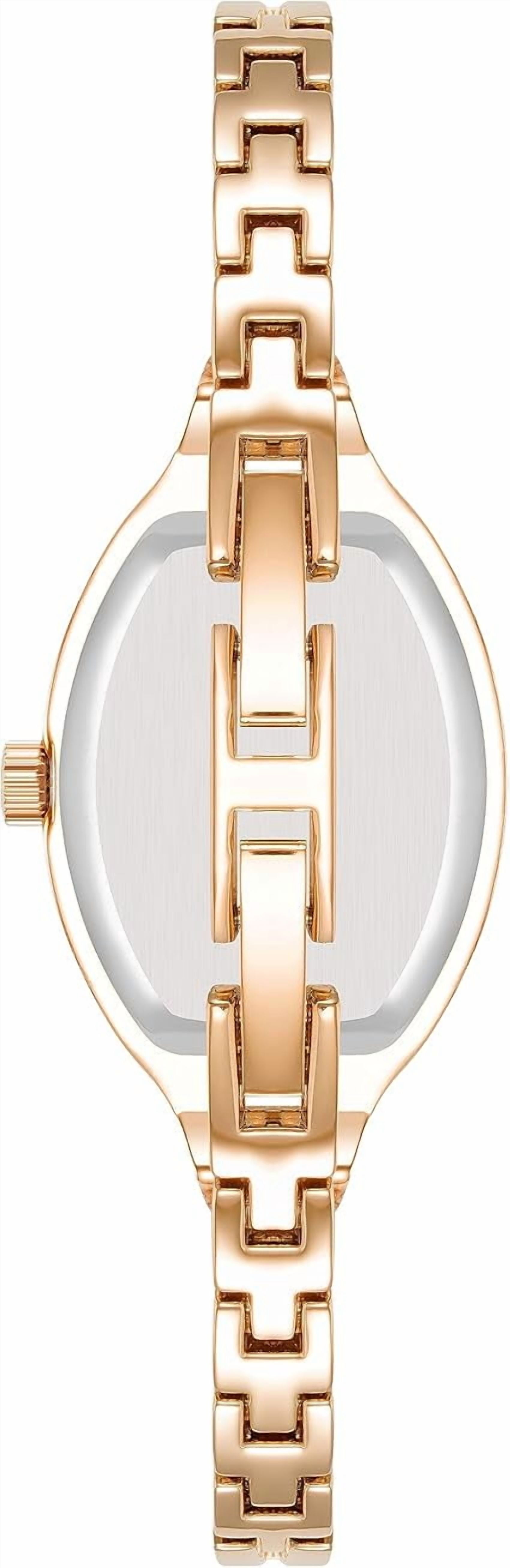 Armitron Rose Gold-Tone MOP Dial Crystal Accented Bracelet Ladies Watch