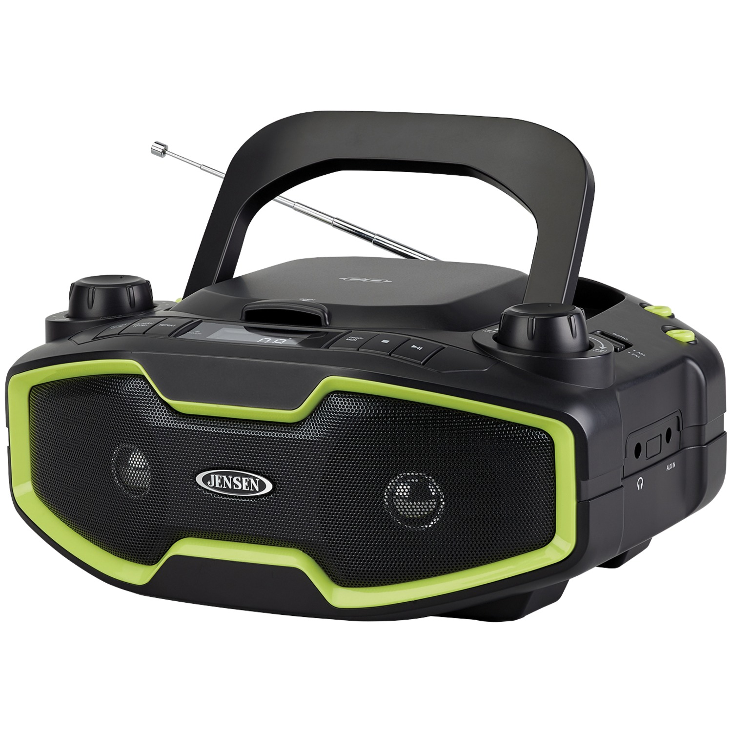 JENSEN Portable Stereo MP3 CD Player with PLL AM/FM Radio Black (CD