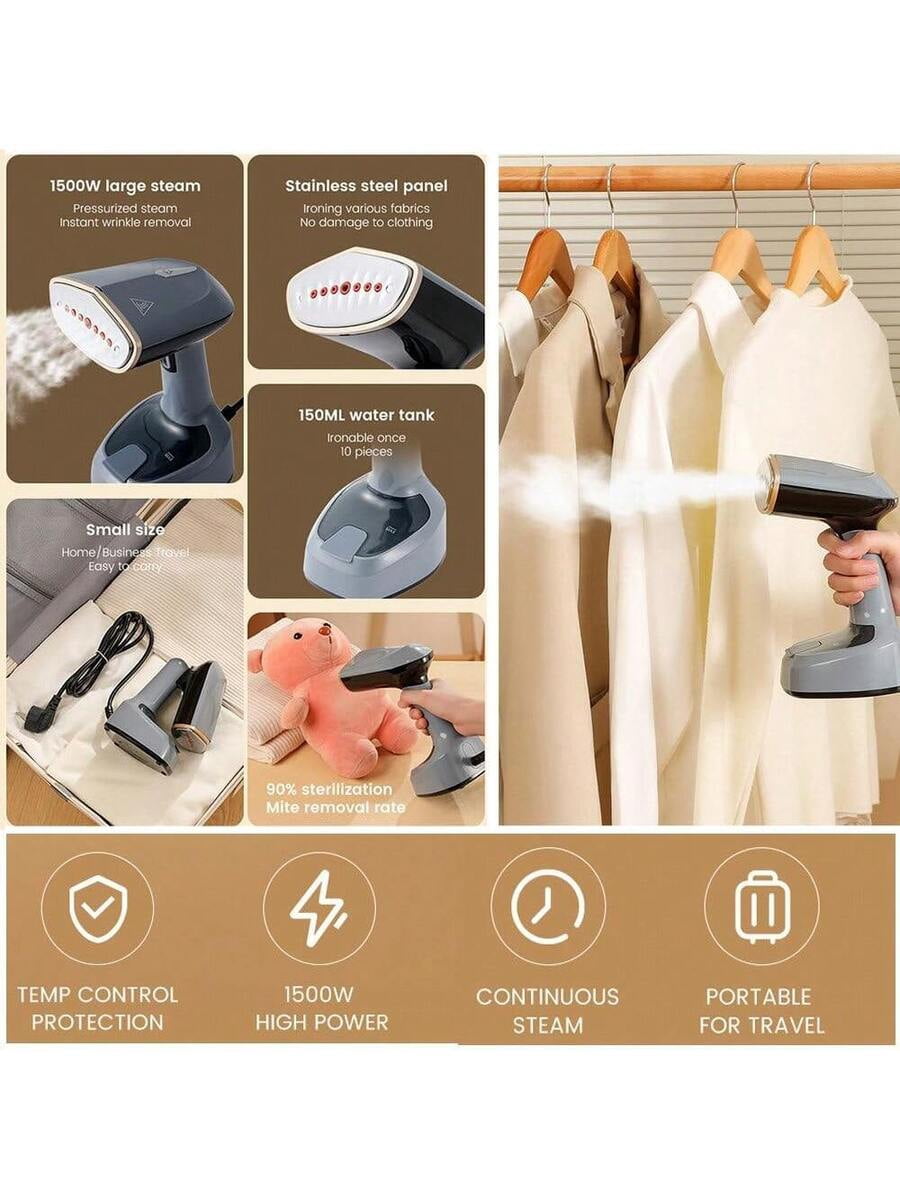 Household Small Handheld Steam Iron, Clothes Steam Iron, Portable Steam Iron, Household Steam Iron: Powerful Steam, 10-Second Quick Heating, Suitable For Home, Office And Travel