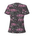 thumbnail image 4 of Naloa Lovely Mom Ever Print T-Shirts Short Sleeve V Neck Tees for Women Fashion Tops Trendy Lightweight Soft Casual Summer Outfits Clothes, 4 of 5