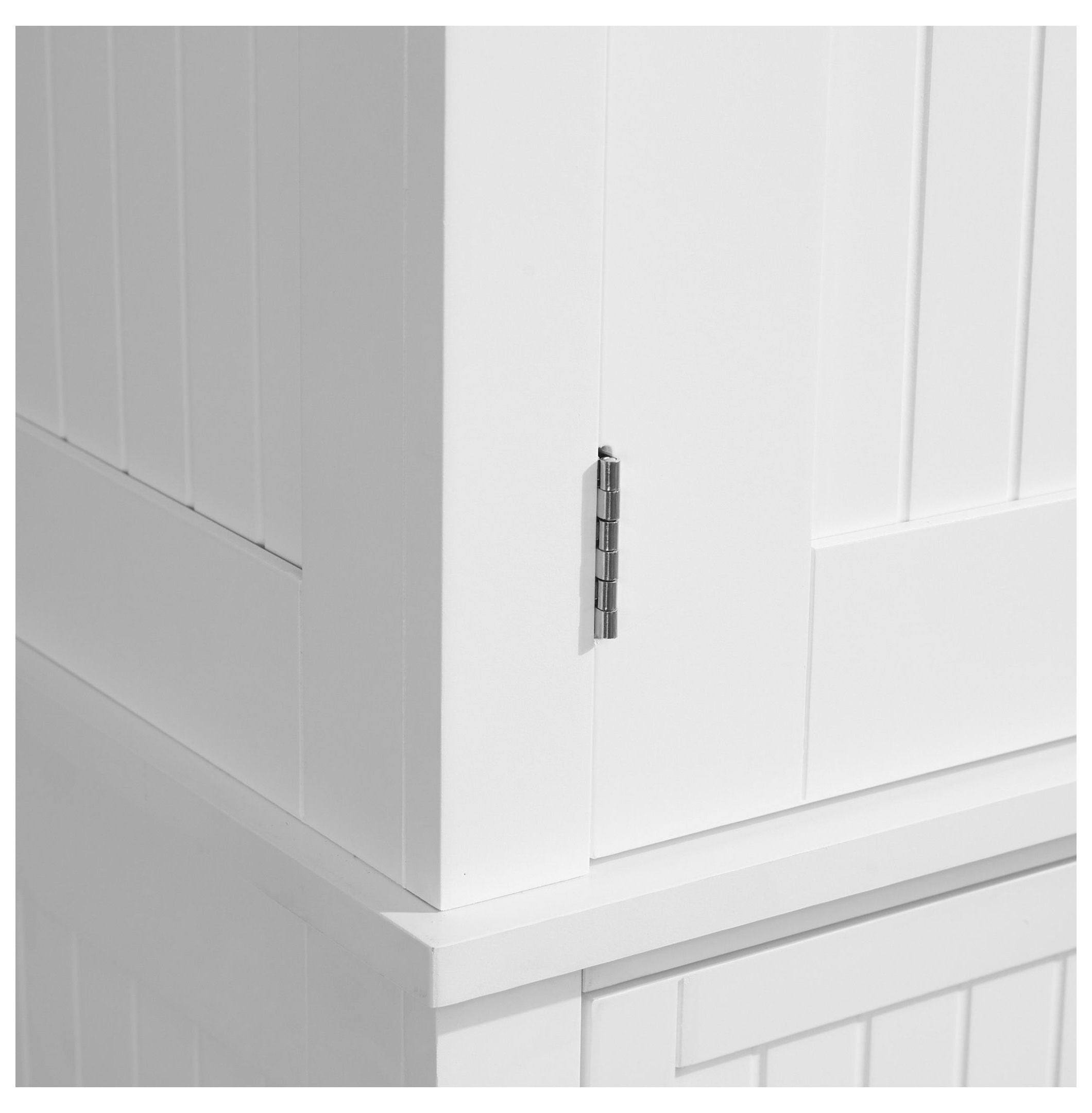Kitchen Pantry Cabinet, 72" Freestanding Storage Cupboard with Drawer & Adjustable Shelves - White