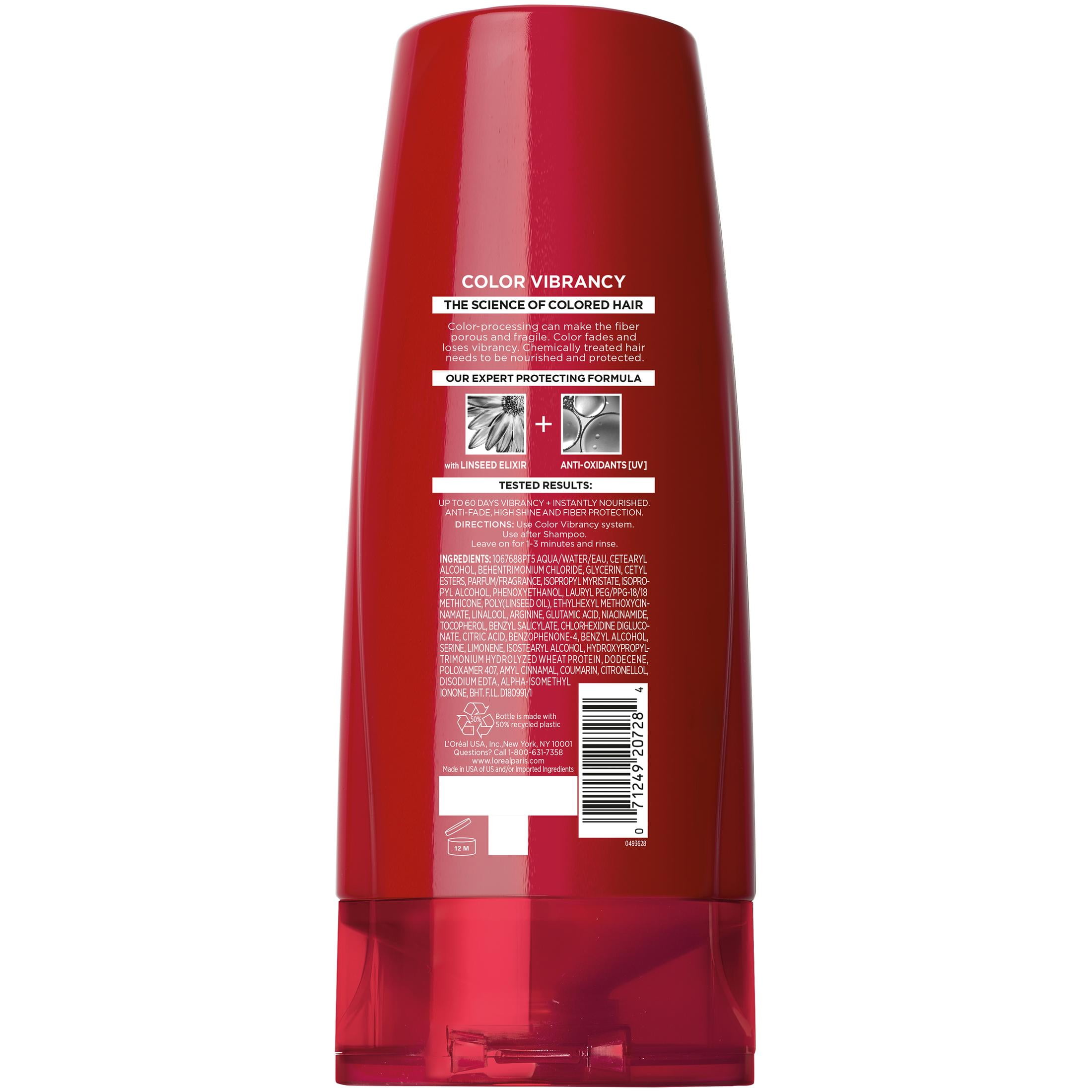LOreal Paris Elvive Color Vibrancy Protecting Conditioner with Linseed Elixir for Color Treated Hai(图3)