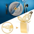 thumbnail image 3 of Anillos de servilletas de mariposas de papel de 50 piezas para el compromiso de la boda Festival de cumpleaños Decoración de la mesa, 3 of 6