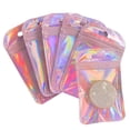 thumbnail image 3 of 50pcs/lot Iridescent Self Sealing OPP Bags Laser Iridescent Pink Ziplock Resealable Bag for Jewelry Retail Packaging Bag Pouches 8.5x13cm, 3 of 6