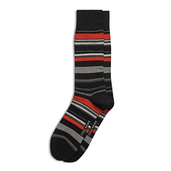 Cole Haan Men's Striped Dress Crew Socks