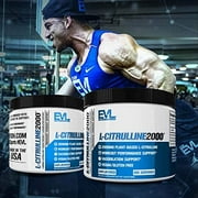 L Citrulline Powder 2000mg - EVLution Nutrition Plant Based Muscle Recovery Supplement Mix for Drink - Enhance Muscle Strength and Vascularity Powder for Men and Women