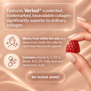 Consult Health VOLUMAGEN Skin Plumping Collagen Gummies with Verisol Bioactive Collagen Peptides, Biotin, Decrease Wrinkles, Increase Skin Elasticity, Natural Berry Flavor,120 Count