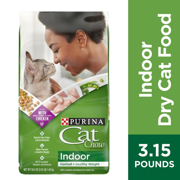 Purina Cat Chow Indoor Dry Cat Food, Hairball + Healthy Weight, 3.15 lb