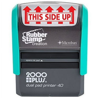THIS SIDE UP Self Inking Stamp, Printer 40 with 2 pads - Red Ink (Large)