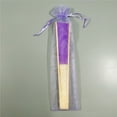 thumbnail image 1 of Mistaha 21CM fan + organza bag multi-color solid color wedding cloth fan bamboo bone silk, 1 of 7