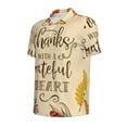 thumbnail image 2 of Balery Thanksgiving With A Grateful Heart Printed Men’s Short Sleeve Polo Shirt, Midweight Men's Shirt,Golf Polo shirts -3X-Large, 2 of 9