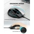 thumbnail image 5 of TECKNET USB Wired Mouse, 6-Button Corded Computer Mouse with 4 Adjustable DPI, Optical Computer Mice with Ergonomic Design and 5FT Cord for Laptop, Chromebook, PC, Desktop, Mac, Notebook-Black, 5 of 9