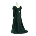 thumbnail image 6 of Women's Velvet Regency Gown - Elegant Dark Green Formal Dress with Royal Silhouette, 6 of 8