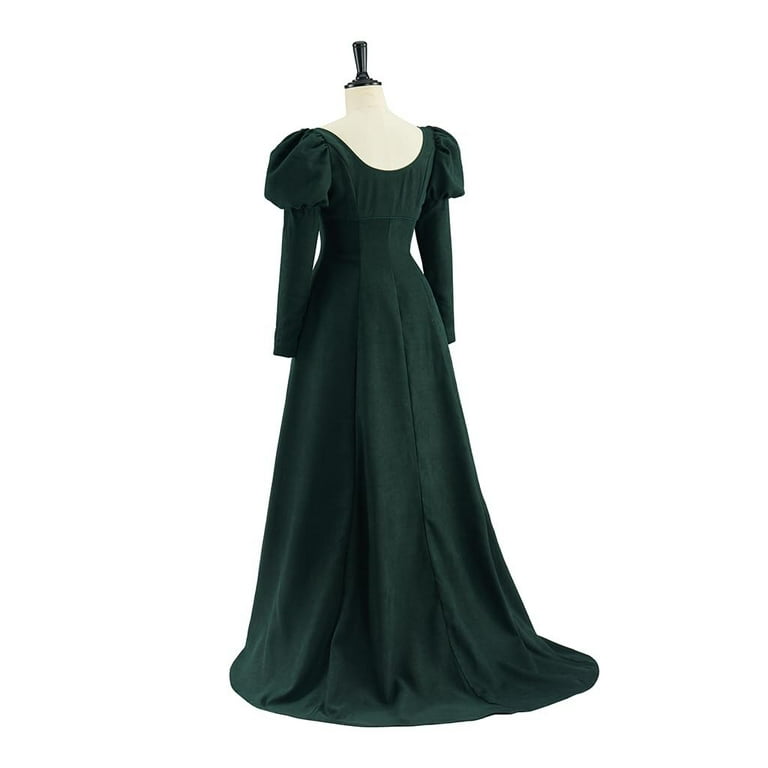 long sleeve green maxi dress Green Embellished Long Sleeve A-Line Gown