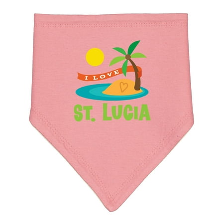 Inktastic I Love St Lucia Baby Bandana Bib