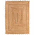 thumbnail image 2 of Sivi 9 x 12 Feet Handmade Scallop Braided Jute Rug - Natural Jute Area Rug, 2 of 15