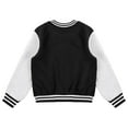 thumbnail image 3 of iixpin Boys Baseball Jacket Long Sleeve Stand Collar Jackets Tops with Pockets School Outdoor Casual Outerwear Black 9-10, 3 of 7