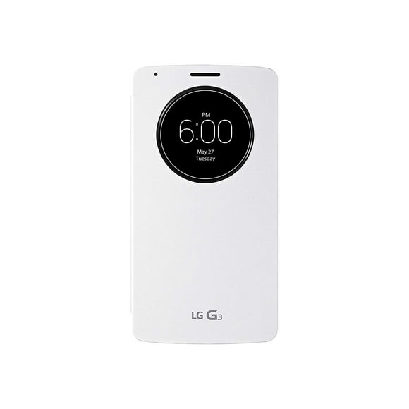 LG Quick Circle Folio Case for LG G3 Smartphones CCF-345N White