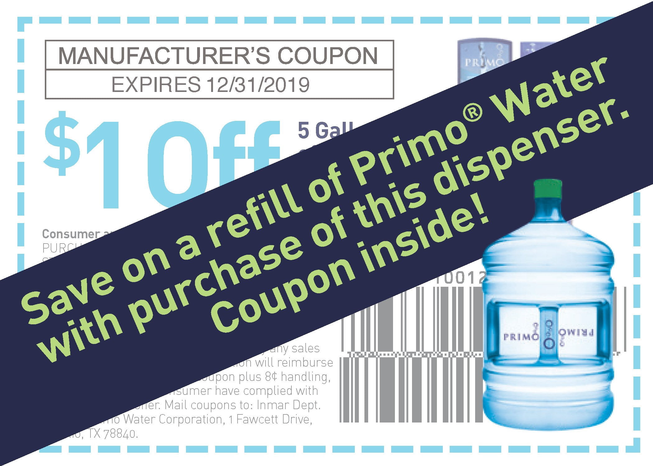 Primo Stainless Steel 1 Spout Bottom Load Hot, Cold and Cool Water Cooler Dispenser