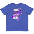 thumbnail image 3 of Inktastic Alzheimers Awareness I Wear Purple For My Mom Youth T-Shirt, 3 of 5