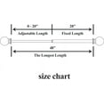 thumbnail image 3 of WL.Rocaille Standard Decorative 3/4 in White Round Adjustable Single Curtain Rod 28" - 48", 3 of 5