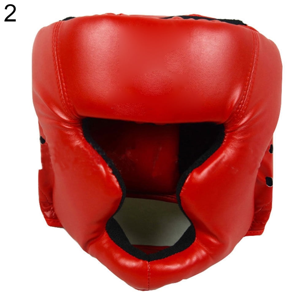 Opolski Faux Leather Boxing Martial Arts MMA Helmet Head Guard Headgear