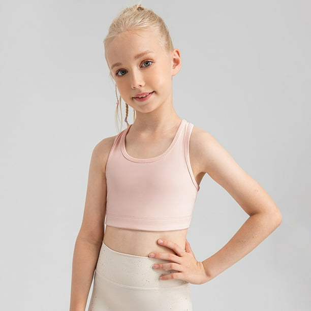 Amazon.com: Girls Training Bra Cute Ruffle Sports Bra for