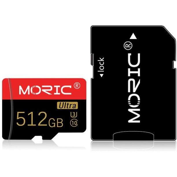 Carte mémoire 512 Go Classe 10 Cartes Micro SD MicroSDXC pour smartphone,  appareil photo, tablette et Android (512 Go) 
