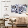 thumbnail image 4 of Elephant Stock Iced Flowers Wall Art - Horizontal Multi Panel Canvas - Living Room Wall Decor - Floral And Botanical Multi Panel - Blue And Gray Decor By Carol Robinson - 24" x 14", 4 of 4