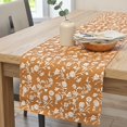 thumbnail image 3 of Floral Table Runner Vintage Flowers Botanical Design Rustic Vintage Grand Millennial Style Cotton Cloth Dining Table Runner For Kitchen Retro Home Decor Coffee Table Runner Cinnamon Brown 14x48 inch, 3 of 10