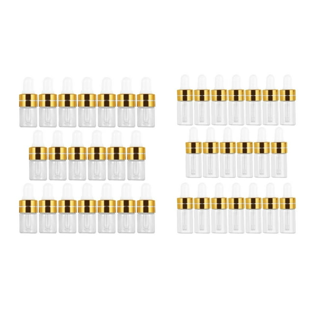 40 Botellas de Vidrio Macarena con Cuentagotas de 2ml y 1ml