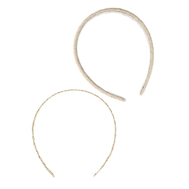 Time and Tru Women's Woven and Goldtone Headband, 2-Pack