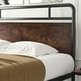 thumbnail image 4 of Amolife King Size Modern Heavy Duty Metal Platform Bed Frame with Wood Headboard, Sanders, 4 of 6