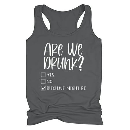 XZNGL Womens Drinking Tank Tops Adult Girls Summer Beach Funny Graphic ...